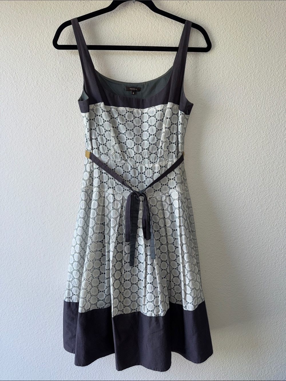 Tocca A-line Eyelet Dress Size 4